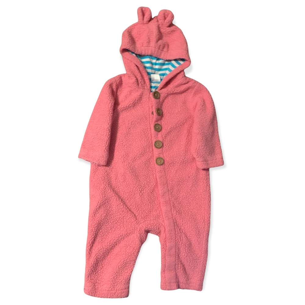Hanna Anderson 70 Bear Hooded Romper